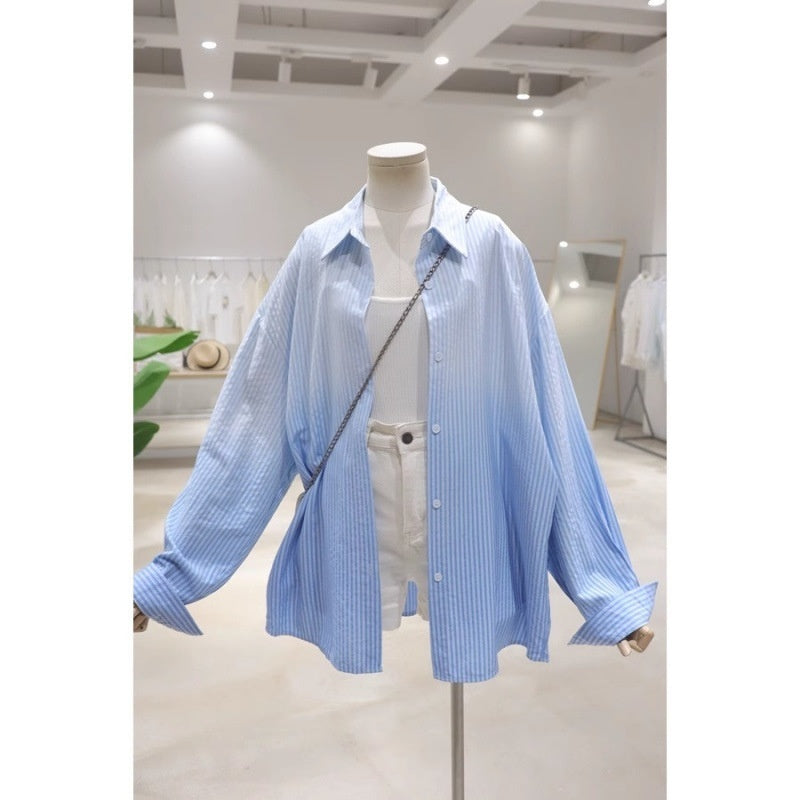 Chemise Oversize Femme Dégradé Rose