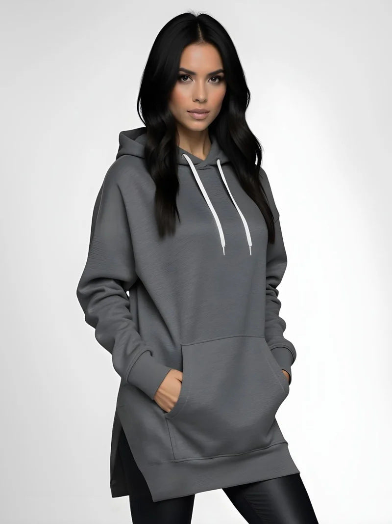 Sweat à Capuche Long Femme
