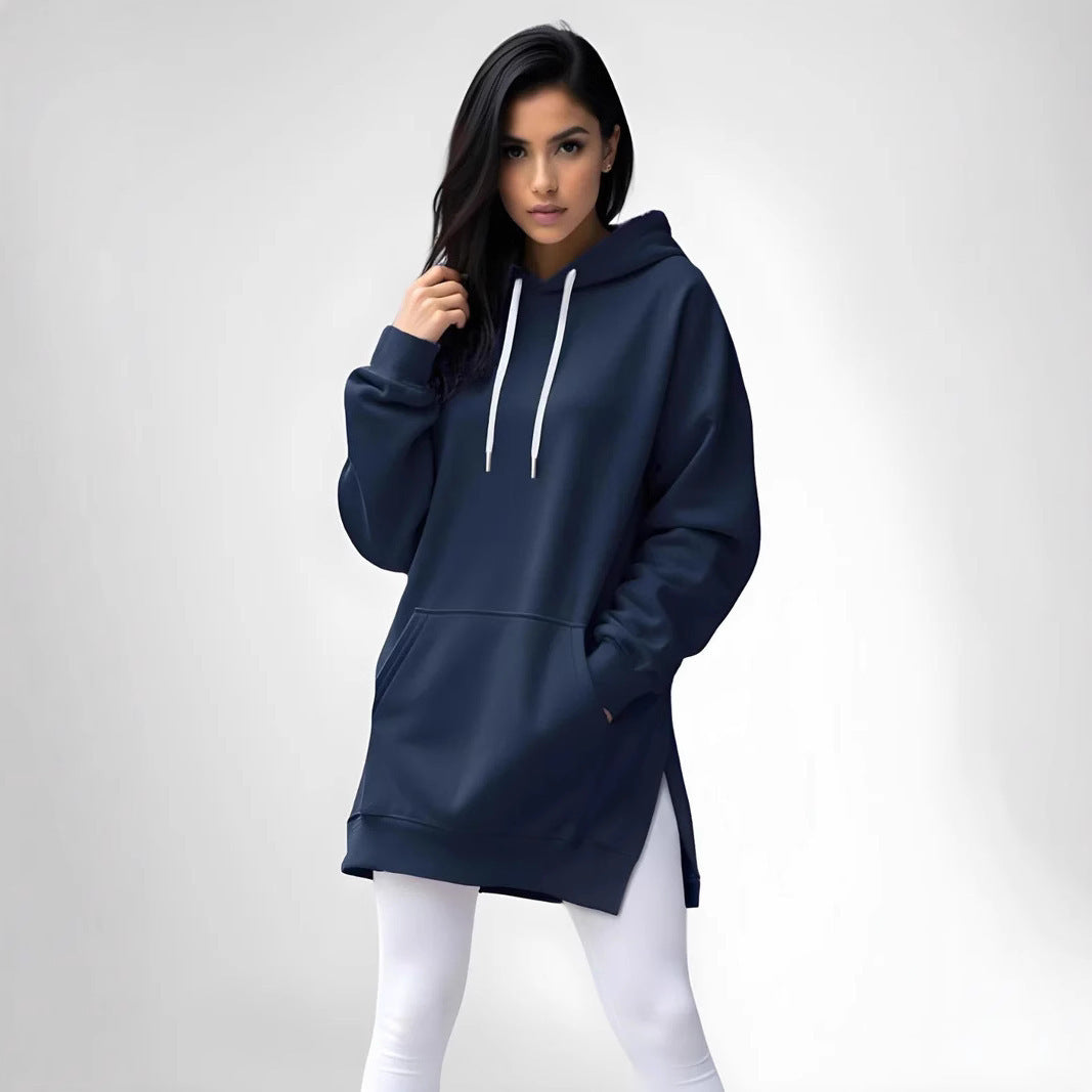 Sweat à Capuche Long Femme