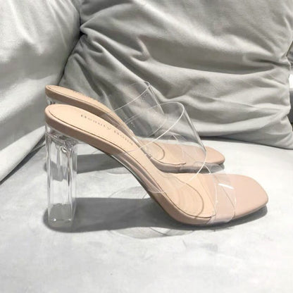 Sandales "Illusion" à Lanières Transparentes