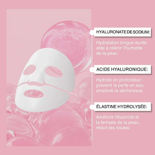 Masque visage au collagène pour hydratation profonde
