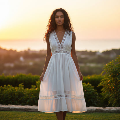 Robe glamour sans manches