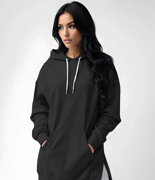 Sweat à Capuche Long Femme