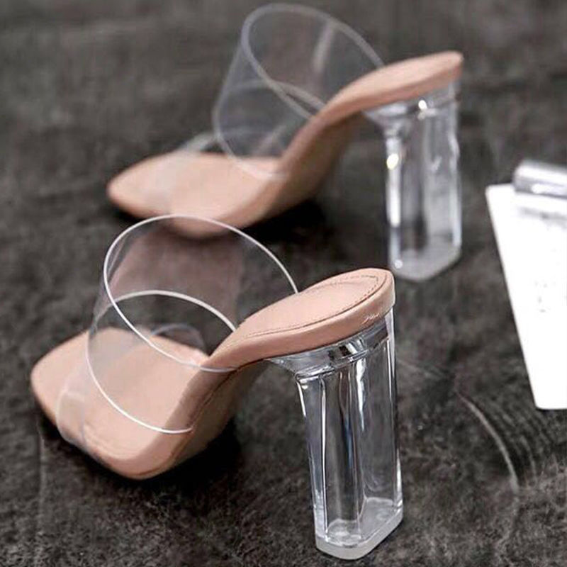Sandales "Illusion" à Lanières Transparentes