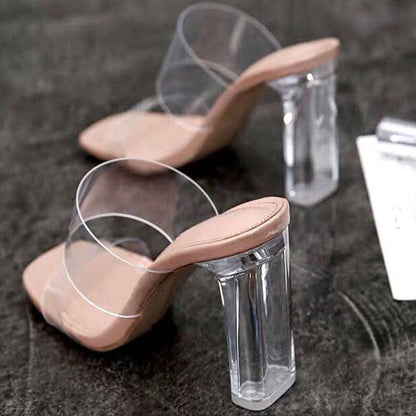 Sandales "Illusion" à Lanières Transparentes