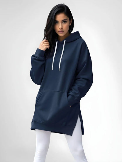 Sweat à Capuche Long Femme
