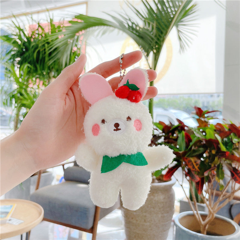 Mini peluche pendentif – ours à la fraise & lapin doux