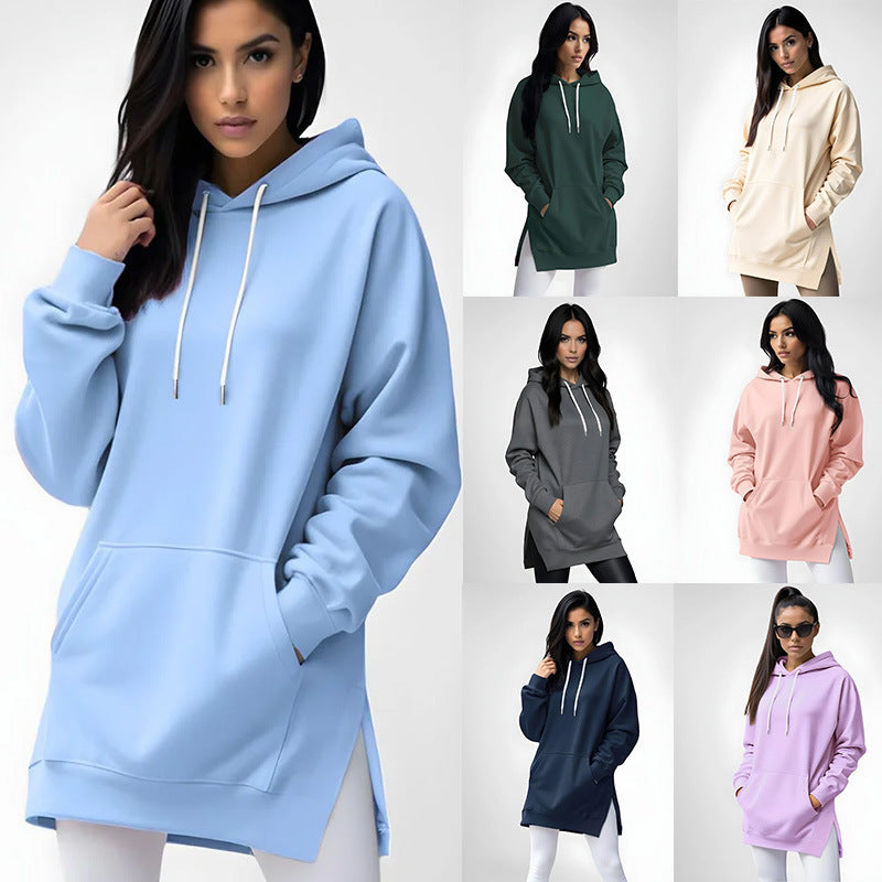 Sweat à Capuche Long Femme